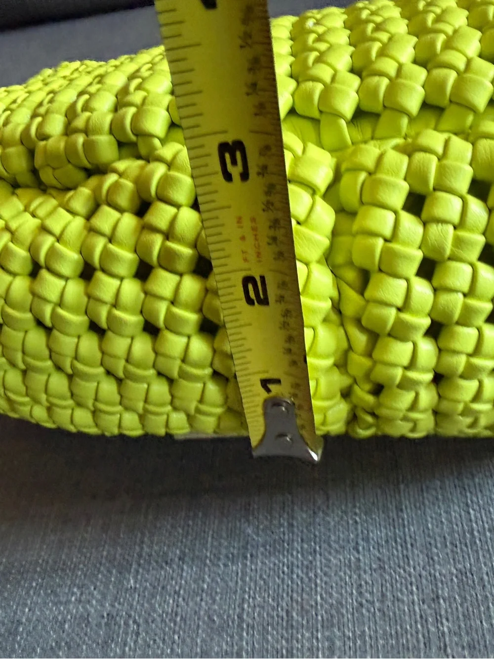 Lime Woven Statement Bag - Picture 9 of 9